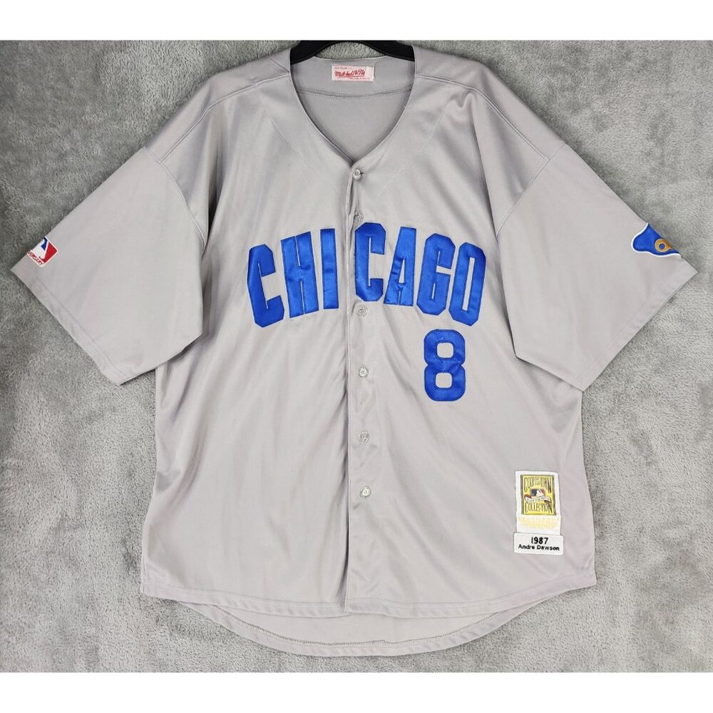 Chicago Cubs Andre Dawson Jersey Mens Size 56 Gray 1987 Cooperstown Collection